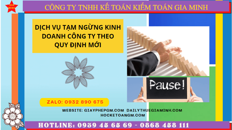 Dịch vụ tạm ngừng kinh doanh công ty tại thành phố hải phòng theo quy định mới 4 Thủ tục tạm ngừng kinh doanh công ty tại thành phố Hải Phòng