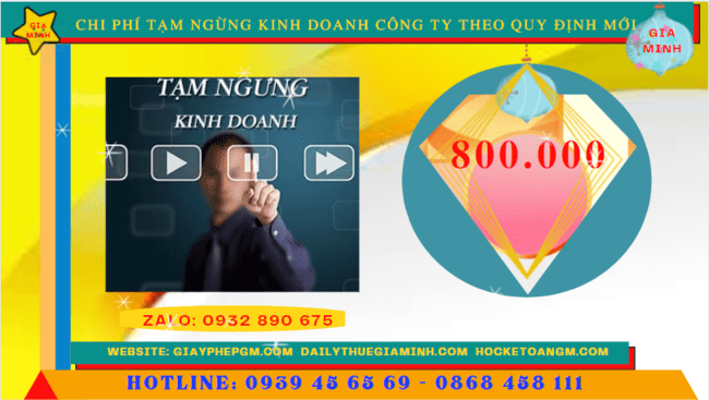 Dịch vụ tạm ngừng kinh doanh công ty tại Quảng Ninh theo quy định mới 5 Chi phí tạm ngừng kinh doanh công ty tại Quảng Ninh