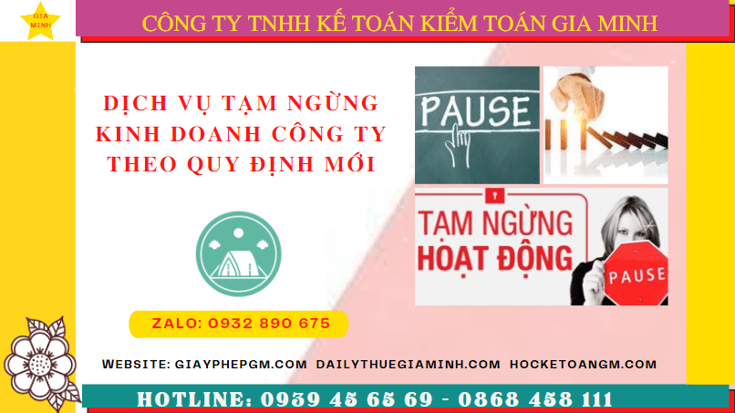 Dịch vụ tạm ngừng kinh doanh công ty tại TP Hải Phòng theo quy định mới 14 Thủ tục tạm ngừng hoạt động doanh nghiệp tại TP Hải Phòng