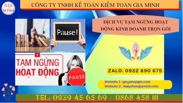 Thủ tục tạm ngừng hoạt động kinh doanh công ty tại Nam Định