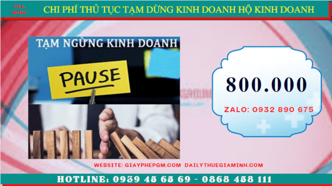 Thủ tục tạm dừng kinh doanh hộ kinh doanh tại Bình Thuận 5 Chi phí tạm dừng kinh doanh hộ kinh doanh tại Bình Thuận