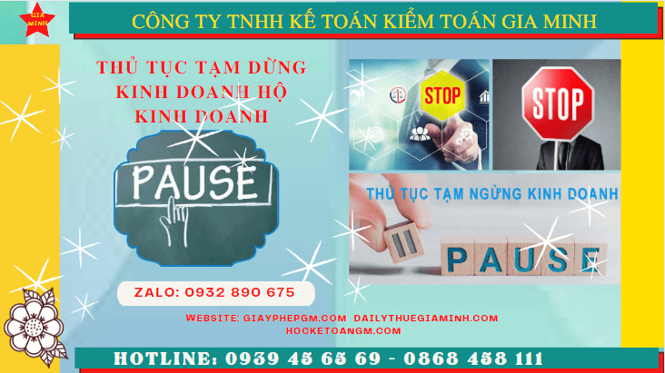 Thủ tục tạm dừng kinh doanh hộ kinh doanh tại Thanh Hóa 6 Tạm dừng kinh doanh hộ kinh doanh theo quy định tại Thanh Hóa