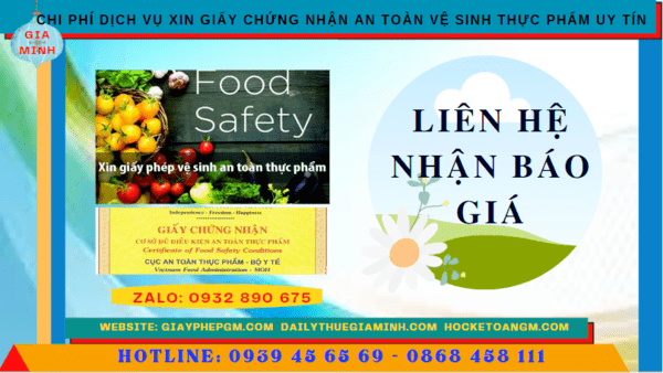 DỊCH VỤ XIN GIẤY CHỨNG NHẬN AN TOÀN VỆ SINH THỰC PHẨM UY TÍN TẠI NAM ĐỊNH 12 Chi phí dịch xin cấp giấy chứng nhận an toàn vệ sinh thực phẩm tại Nam Định