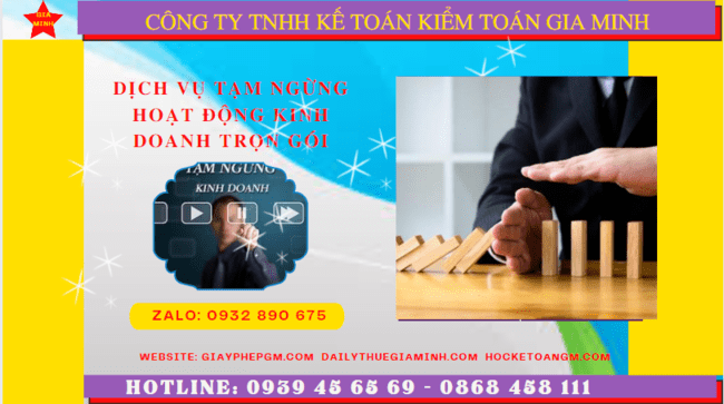 Dịch vụ tạm ngừng hoạt động kinh doanh trọn gói tại Quảng Nam 6 Dịch vụ thủ tục tạm ngừng kinh doanh trọn gói tại Quảng Nam
