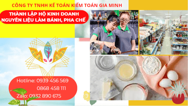 Kinh nghiệm thành lập hộ kinh doanh nguyên liệu làm bánh, pha chế tại Nghệ An