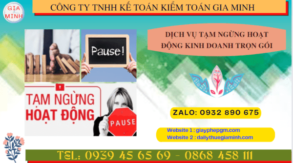 Thủ tục tạm ngừng hoạt động kinh doanh công ty tại Vĩnh Phúc