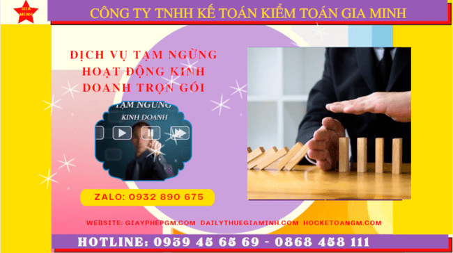 Dịch vụ tạm ngừng hoạt động kinh doanh trọn gói tại Hà Tĩnh 6 Dịch vụ thủ tục tạm ngừng kinh doanh trọn gói tại Hà Tĩnh