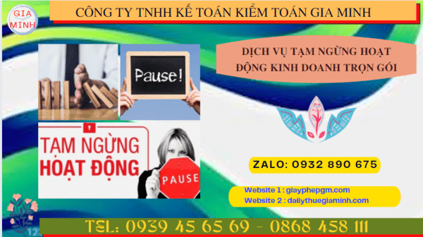 Thủ tục tạm ngừng hoạt động kinh doanh công ty tại Bắc Giang