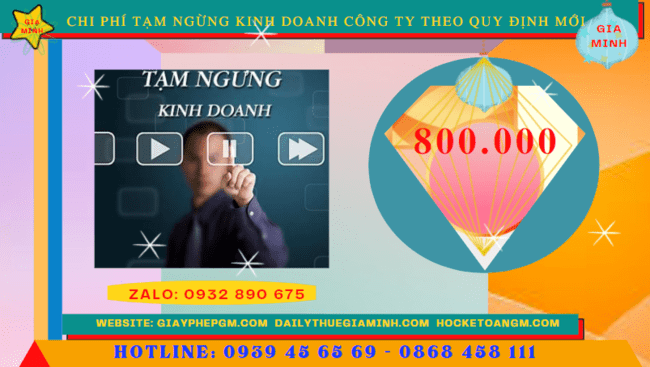 Dịch vụ tạm ngừng kinh doanh công ty tại quận thanh xuân theo quy định mới 5 Chi phí tạm ngừng kinh doanh công ty tại Quận Thanh Xuân - Hà Nội