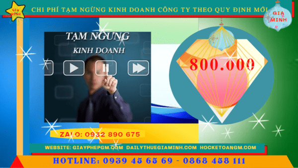 Dịch vụ tạm ngừng kinh doanh công ty tại thành phố cần thơ theo quy định mới 6 Chi phí tạm ngừng kinh doanh công ty tại thành phố Cần Thơ