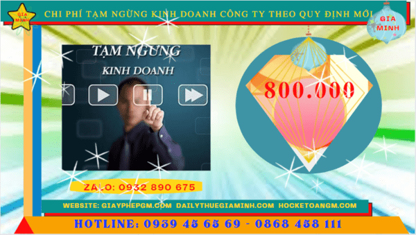 Dịch vụ tạm ngừng kinh doanh công ty tại TP Hải Phòng theo quy định mới 12 Chi phí tạm ngừng kinh doanh công ty tại TP Hải Phòng