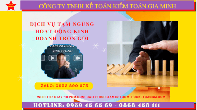Dịch vụ tạm ngừng hoạt động kinh doanh trọn gói tại Huế 6 Dịch vụ thủ tục tạm ngừng kinh doanh trọn gói tại Huế