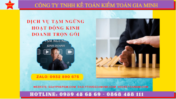 Dịch vụ thủ tục tạm ngừng kinh doanh trọn gói tại TT Huế