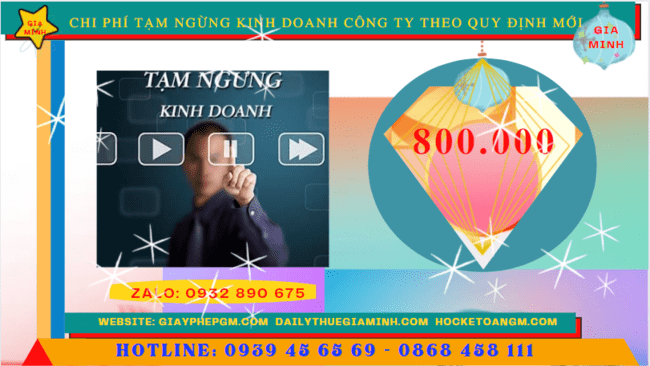 Chi phí tạm ngừng kinh doanh công ty tại thành phố Hải Phòng