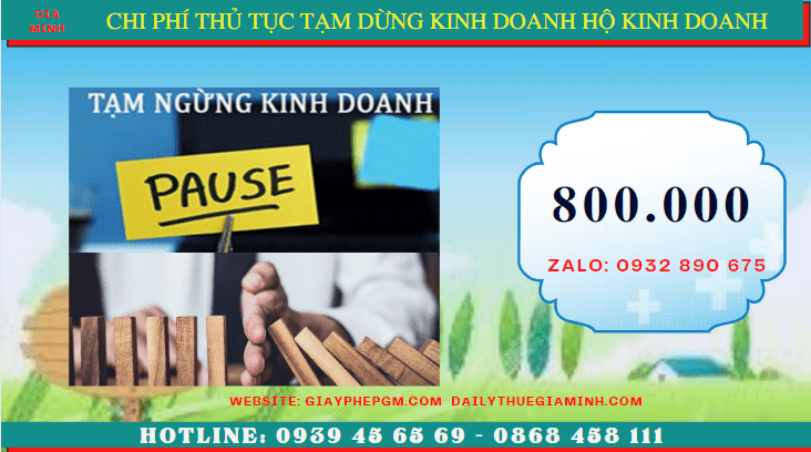 Thủ tục tạm dừng kinh doanh hộ kinh doanh tại Phú Yên 5 Chi phí tạm dừng kinh doanh hộ kinh doanh tại Phú Yên