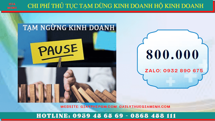 Thủ tục tạm dừng kinh doanh hộ kinh doanh tại Quảng Ngãi 5 Chi phí tạm dừng kinh doanh hộ kinh doanh tại Quảng Ngãi