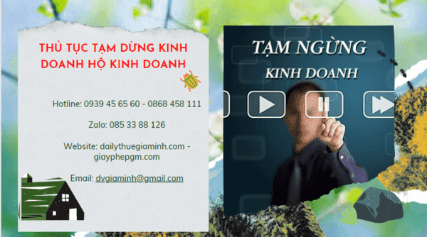 Thủ tục tạm dừng kinh doanh hộ kinh doanh tại Hà Tĩnh 4 Thủ tục tạm dừng kinh doanh hộ cá thể 2022 tại Hà Tĩnh
