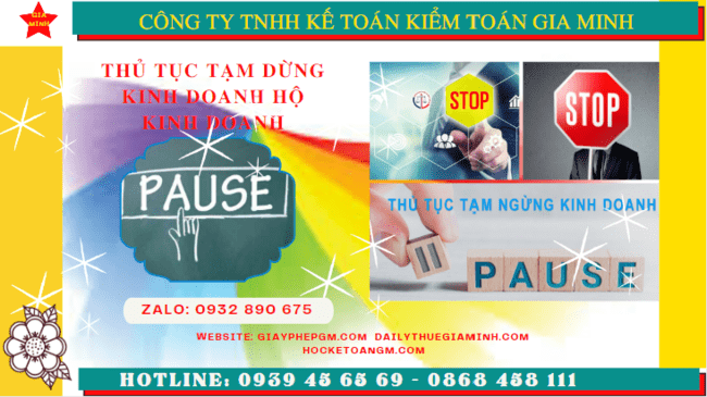 Thủ tục tạm dừng kinh doanh hộ kinh doanh tại Nam Định 6 Tạm dừng kinh doanh hộ kinh doanh theo quy định tại Nam Định