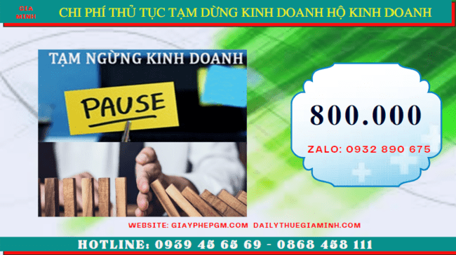 Thủ tục tạm dừng kinh doanh hộ kinh doanh tại Huế 6 Chi phí tạm dừng kinh doanh hộ kinh doanh tại Huế