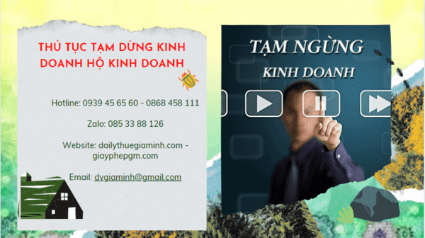 Thủ tục tạm dừng kinh doanh hộ kinh doanh tại Nghệ An 4 Thủ tục tạm dừng kinh doanh hộ cá thể 2022 tại Nghệ An