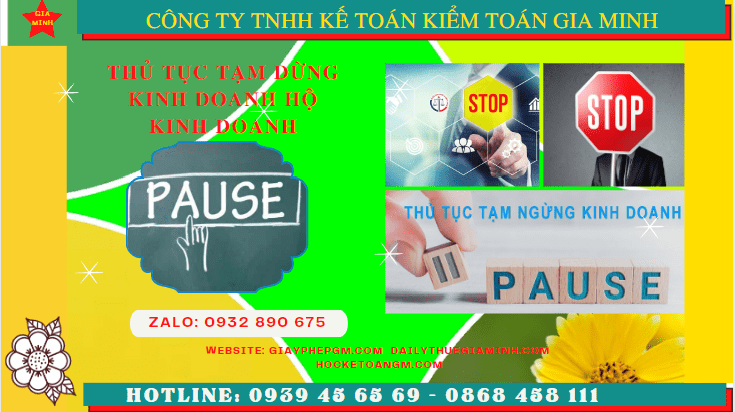Thủ tục tạm dừng kinh doanh hộ kinh doanh tại Thái Bình 6 Tạm dừng kinh doanh hộ kinh doanh theo quy định tại Thái Bình