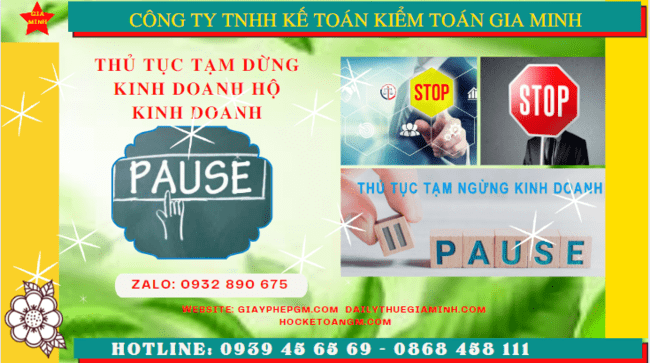 Thủ tục tạm dừng kinh doanh hộ kinh doanh tại TP Hưng Yên 6 Tạm dừng kinh doanh hộ kinh doanh theo quy định tại TP Hưng Yên