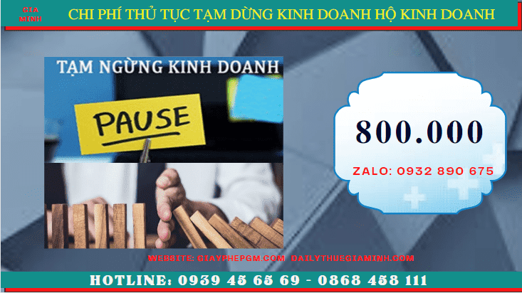 Thủ tục tạm dừng kinh doanh hộ kinh doanh tại Thừa Thiên Huế 5 Chi phí Thủ tục tạm dừng kinh doanh hộ kinh doanh tại Thừa Thiên Huế