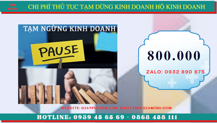 Thủ tục tạm dừng kinh doanh hộ kinh doanh tại Hải Dương 5 Chi phí tạm dừng kinh doanh hộ kinh doanh tại Hải Dương