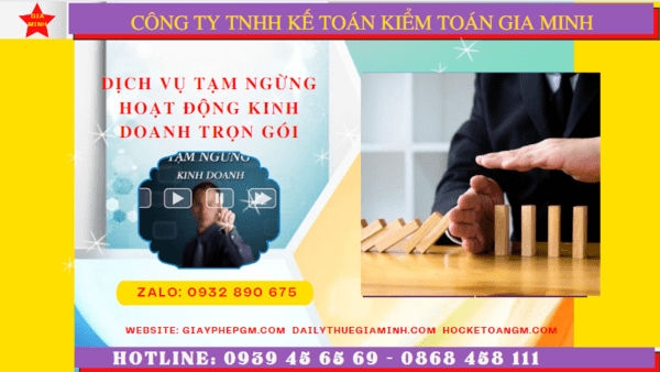 Dịch vụ thủ tục tạm ngừng kinh doanh trọn gói tại Thừa Thiên Huế