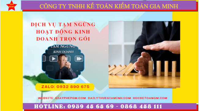 Dịch vụ thủ tục tạm ngừng kinh doanh trọn gói tại Ninh Bình