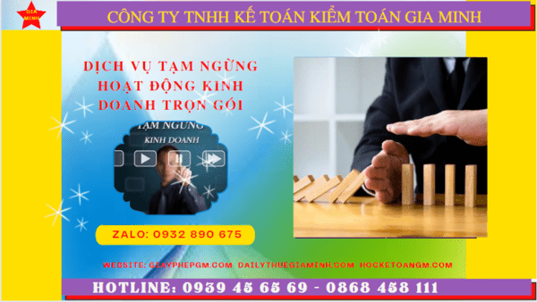 Dịch vụ thủ tục tạm ngừng kinh doanh trọn gói tại Thái Bình
