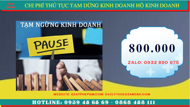Thủ tục tạm dừng kinh doanh hộ kinh doanh tại Ninh Bình 5 Chi phí Thủ tục tạm dừng kinh doanh hộ kinh doanh tại Ninh Bình