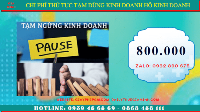 Thủ tục tạm dừng kinh doanh hộ kinh doanh tại Thái Bình 5 Chi phí Thủ tục tạm dừng kinh doanh hộ kinh doanh tại Thái Bình