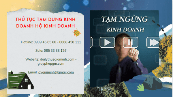Thủ tục tạm dừng kinh doanh hộ cá thể 2022 tại TT Huế