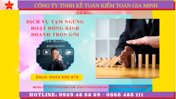Dịch vụ thủ tục tạm ngừng kinh doanh trọn gói tại Vĩnh Phúc