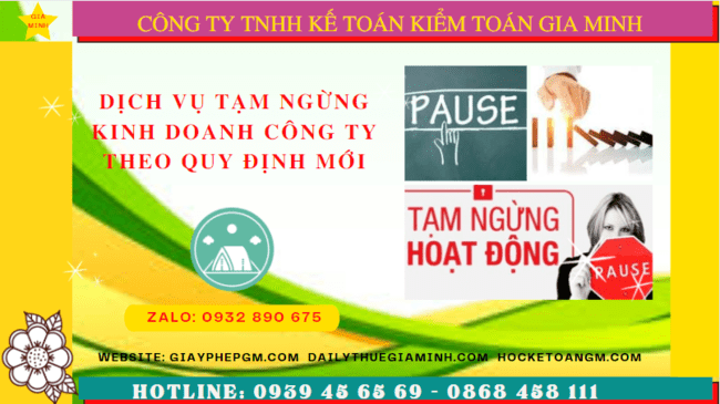 Dịch vụ tạm ngừng kinh doanh công ty tại TT Huế theo quy định mới 6 Thủ tục tạm ngừng hoạt động doanh nghiệp tại TT Huế