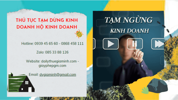 Thủ tục tạm dừng kinh doanh hộ kinh doanh tại Thừa Thiên Huế 4 Thủ tục tạm dừng kinh doanh hộ cá thể 2022 tại Thừa Thiên Huế