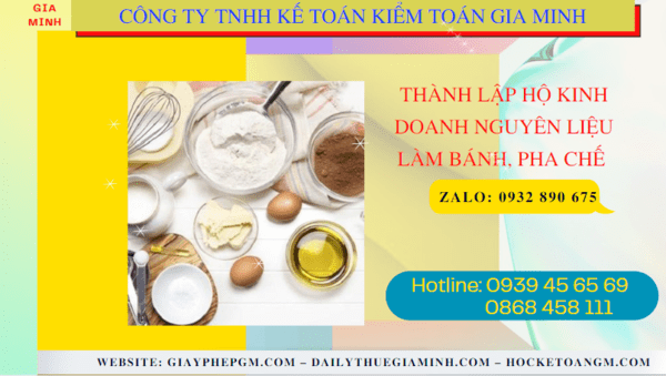 Thành lập hộ kinh doanh nguyên liệu làm bánh, pha chế tại hải dương 6 Hồ sơ thành lập hộ kinh doanh nguyên liệu làm bánh, pha chế gồm những gì tại Hải Dương