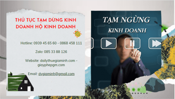 Thủ tục tạm dừng kinh doanh hộ kinh doanh tại Hải Dương 4 Thủ tục tạm dừng kinh doanh hộ cá thể 2022 tại Hải Dương