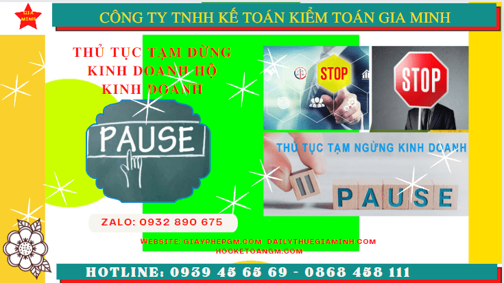 Thủ tục tạm dừng kinh doanh hộ kinh doanh tại Thái Nguyên 6 Tạm dừng kinh doanh hộ kinh doanh theo quy định tại Thái Nguyên
