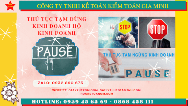 Thủ tục tạm dừng kinh doanh hộ kinh doanh tại Nha Trang 6 Tạm dừng kinh doanh hộ kinh doanh theo quy định tại Nha Trang