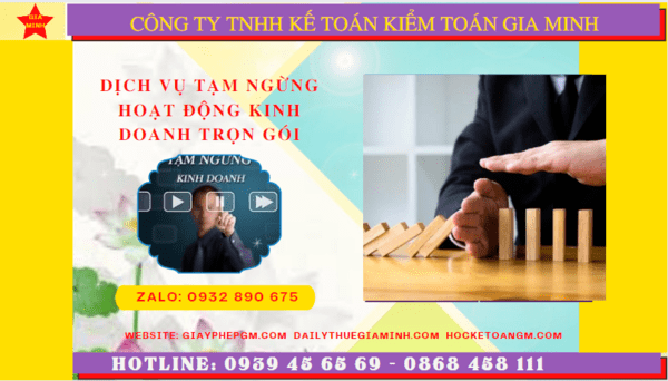 Dịch vụ thủ tục tạm ngừng kinh doanh trọn gói tại Bắc Giang