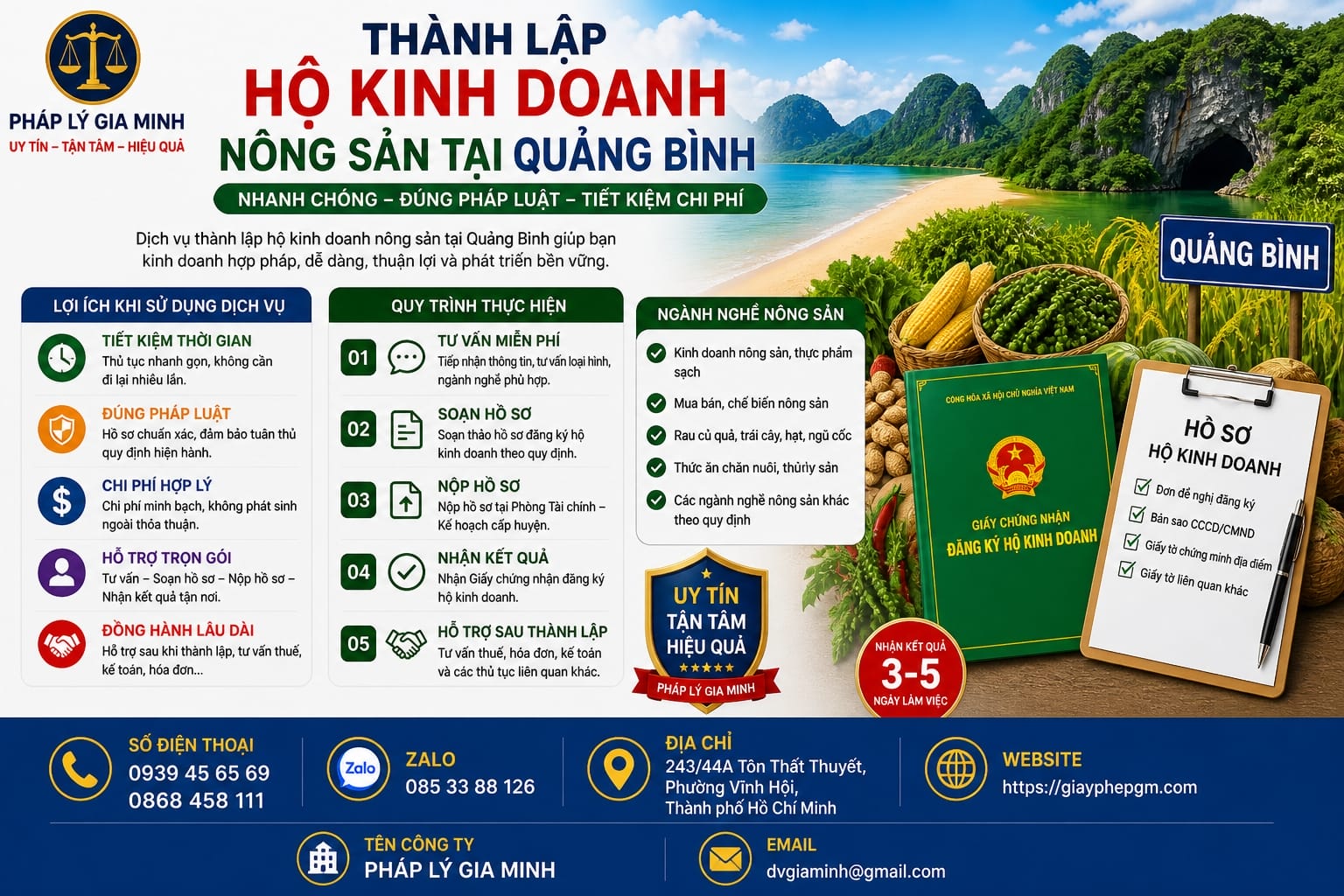 Thành lập hộ kinh doanh nông sản tại Quảng Bình - Dịch vụ nhanh chóng và uy tín 21 Thành lập hộ kinh doanh nông sản tại Quảng Bình