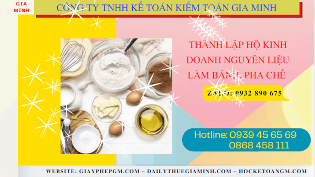 Thành lập hộ kinh doanh nguyên liệu làm bánh, pha chế tại thái bình 6 Hồ sơ thành lập hộ kinh doanh nguyên liệu làm bánh, pha chế gồm những gì tại Thái Bình