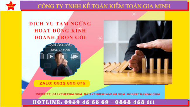 Dịch vụ thủ tục tạm ngừng kinh doanh trọn gói tại Phú Thọ
