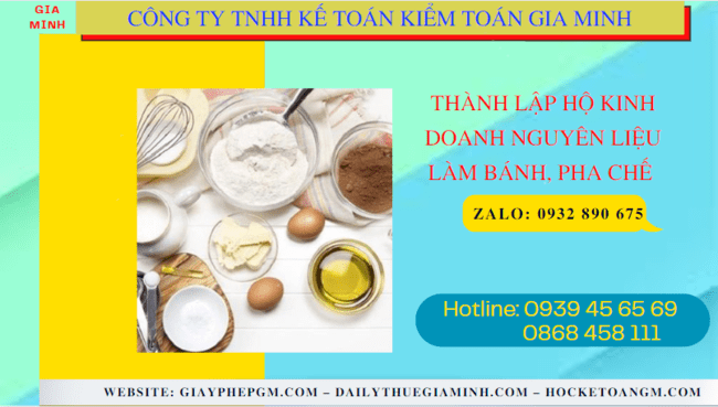 Thành lập hộ kinh doanh nguyên liệu làm bánh, pha chế tại bắc giang 6 Hồ sơ thành lập hộ kinh doanh nguyên liệu làm bánh, pha chế gồm những gì tại Bắc Giang