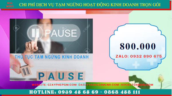 Dịch vụ tạm ngừng hoạt động kinh doanh trọn gói tại Thành phố Hưng Yên 5 Chi phí thủ tục tạm ngừng kinh doanh công ty tại Thành Phố Hưng Yên