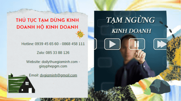 Thủ tục tạm dừng kinh doanh hộ kinh doanh tại TP Hưng Yên 4 Thủ tục tạm dừng kinh doanh hộ cá thể 2022 tại TP Hưng Yên