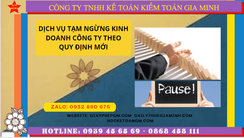 Dịch vụ tạm ngừng kinh doanh công ty tại thành phố hưng yên theo quy định mới 5 Thủ tục tạm ngừng kinh doanh công ty tại Thành Phố Hưng Yên