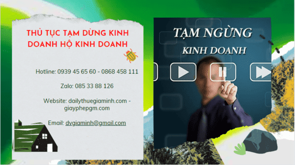 Thủ tục tạm dừng kinh doanh hộ kinh doanh tại Lào Cai 4 Thủ tục tạm dừng kinh doanh hộ cá thể 2022 tại Lào Cai